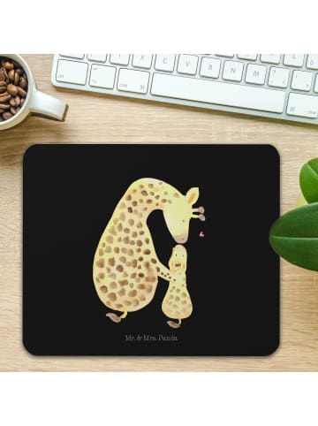 Mr. & Mrs. Panda Mouse Pad Giraffe Kind ohne Spruch in Schwarz