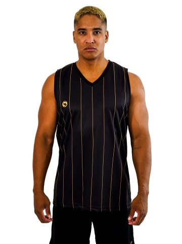 Stark Soul® Sport Shirt "Pinstripes" Ärmeloses Tank Top in schwarz