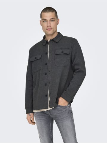 ONLY & SONS Hemd in Dark Grey Melange 1