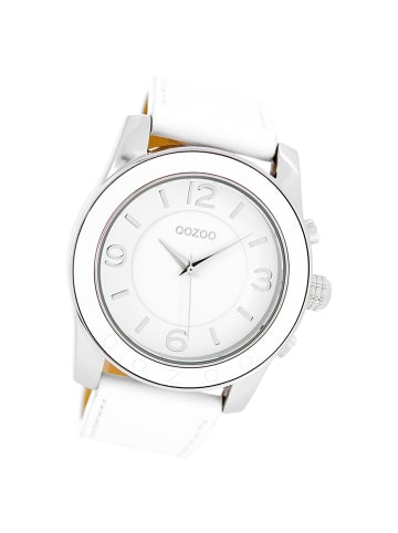 Oozoo Analog-Armbanduhr Oozoo Timepieces weiß groß (ca. 45mm)