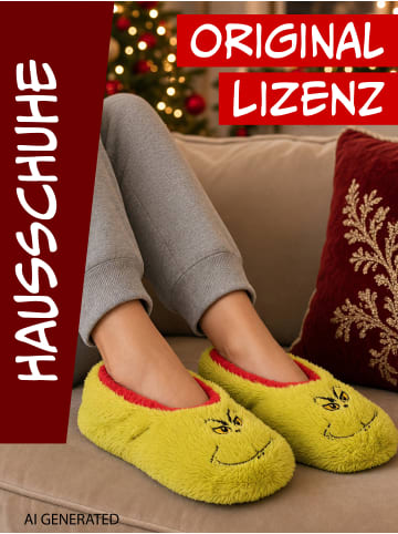 The Grinch The Grinch Hausschuhe - Plüsch Winter gefüttert in grün
