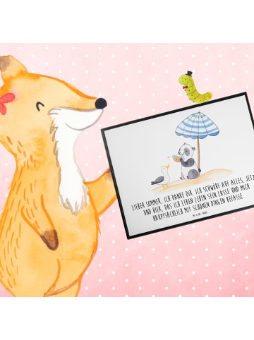 Mr. & Mrs. Panda schreibtischmatte Lieber Sommer mit Spruch in Weiß