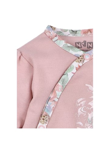 Nini Langarmbody Blume in rosa/pink