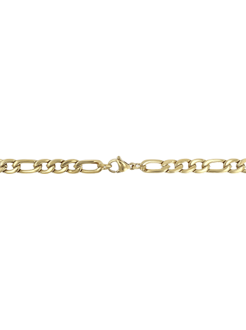 Adeliás Unisex Halskette – Figarokette aus Edelstahl 50 cm in gold