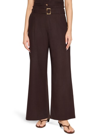 CARTOON Casual-Hose mit Bundfalten in Dunkelbraun