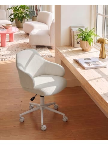 Beliani Bürostuhl RIVLAV in Weiß - (W) 60 x (H) 77 x (L) 60 cm