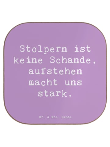 Mr. & Mrs. Panda Untersetzer für Gläser Spruch Aus Fehlern lerne... in Lavendeltraum