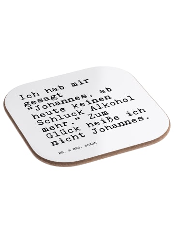 Mr. & Mrs. Panda Getränkeuntersetzer Ich hab mir gesagt... mit S... in Weiß