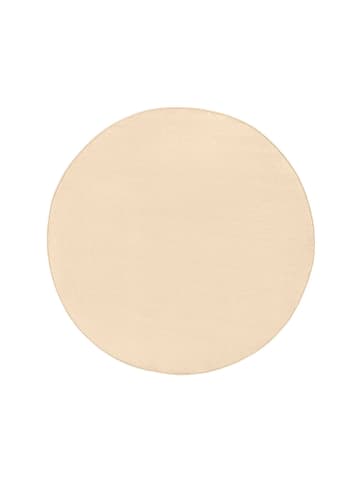 Hanse Home Runder Teppich Uni Fancy rund beige