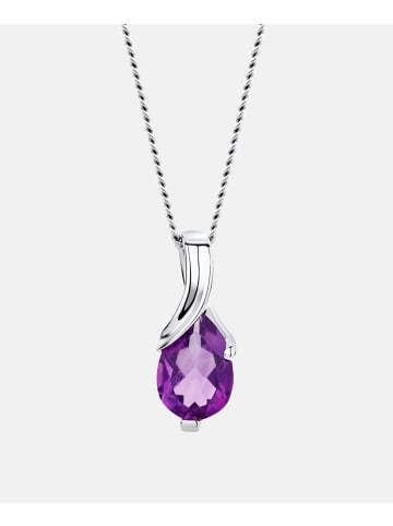 Diamant L'éternel Halskette mit Anhänger aus 375 Weißgold mit Amethyst