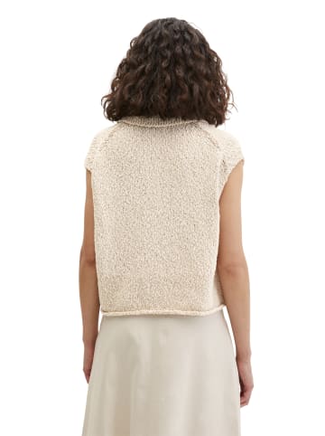 Marc O'Polo Ärmelloser Polo-Pullover loose in Grey Silk