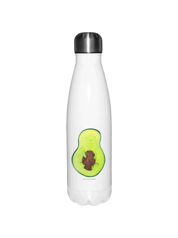 Mr. & Mrs. Panda Thermos Avocado Kern ohne Spruch in Weiß