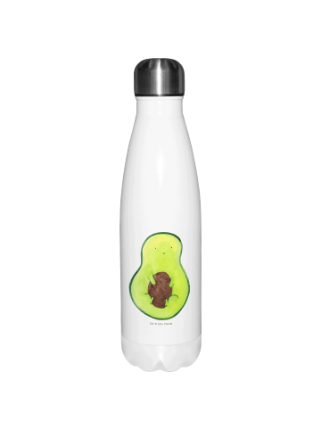 Mr. & Mrs. Panda Thermosflasche Avocado Kern ohne Spruch in Weiß