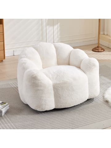 ABRIHOME Sofa in Beige Lotus Form mit Kurzflor Bezug kompakt für Wohnzimmer