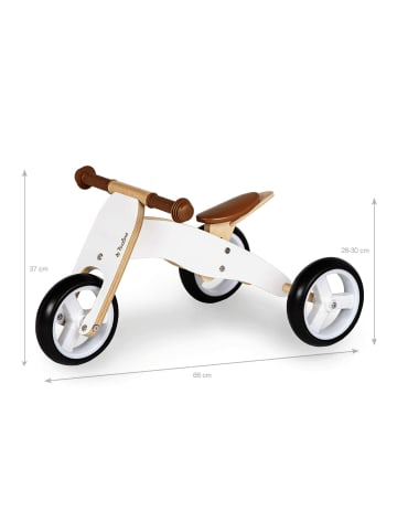 Pinolino Mini-Laufdreirad Charlie, weiß/natur, 66 x 41 x 37 cm