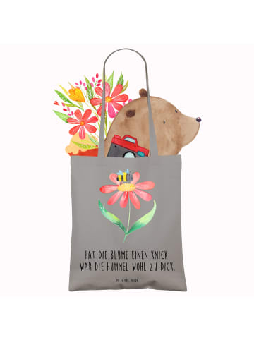 Mr. & Mrs. Panda Stoffbeutel Hummel Blume mit Spruch in Light Grey