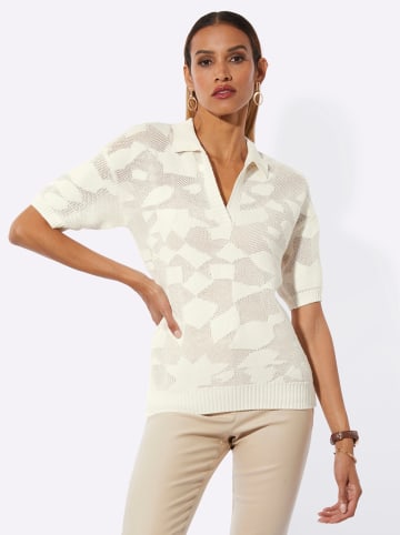 creation L Polopullover in ecru