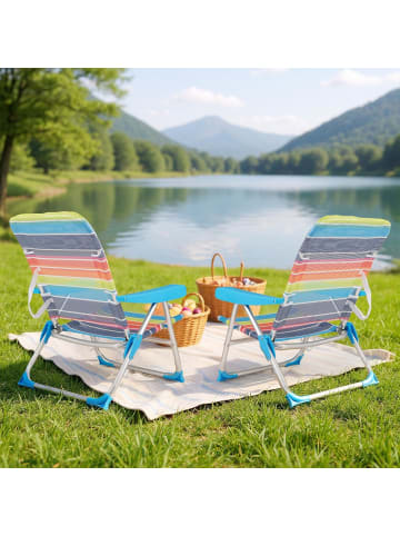 COSTWAY 2er Set Strandstühle klappbar leicht in Bunt