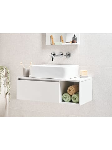 Beliani Waschbeckenunterschrank RUPANCO in Weiß - (W) 80 x (H) 27 x (L) 40 cm