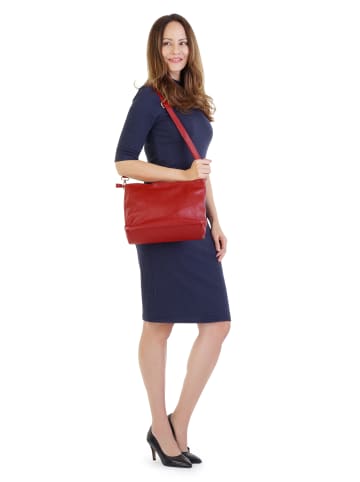 Samantha Look Umhängetasche echt Leder in rot
