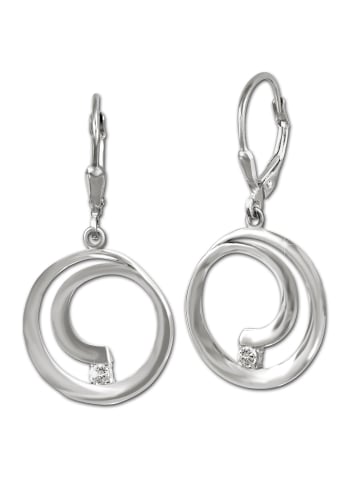 SilberDream Ohrringe Silber 925 Sterling Silber, glanz Spirale Ohrhänger