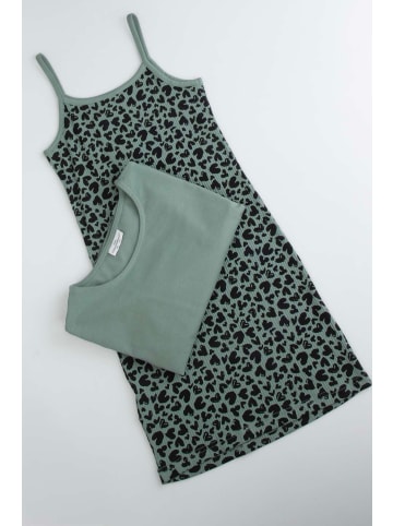 Coccodrillo Geripptes kleid 2 in 1 in grün