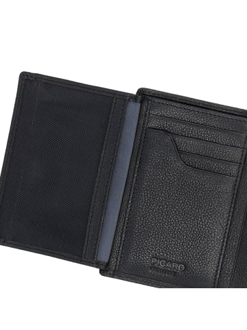 PICARD Horizon 1 Geldbörse RFID Schutz Leder 9.5 cm in schwarz
