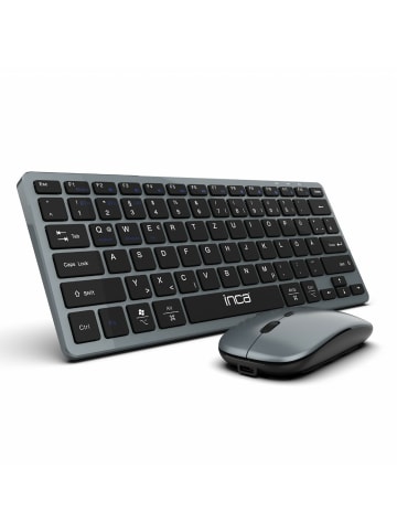 Inca INCA Smart Wireless Drahtlos Tastatur und Maus-Set wiederaufladbarer in Schwarz
