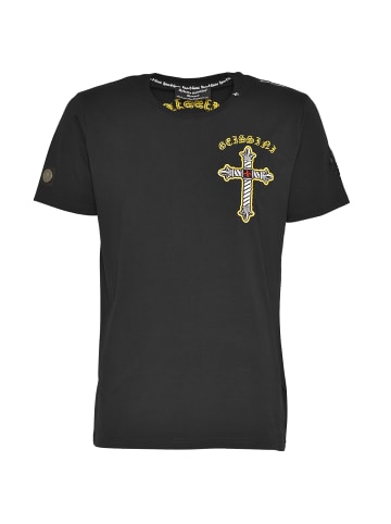 Roberto Geissini Cross-Wings T-Shirt Schwarz