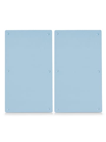 Zeller Glasschutzplatten GLAS für Herd — 2 Stück in Transparent, 30 x 0,5 x 52 cm