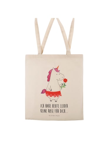 Mr. & Mrs. Panda Tragetasche Einhorn Dame mit Spruch in Creme