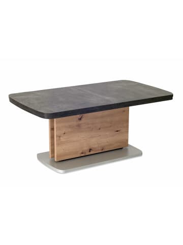 58 aufm Kessel FUNKTIONSTISCH ausziehbar Catharina 110(145+180)x63x53 Beton/Wildeiche