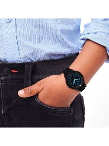 s.Oliver Armbanduhr mit coolen Farbdetails in schwarz