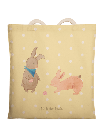 Mr. & Mrs. Panda Tasche Hasen Muschel ohne Spruch in Gelb Pastell