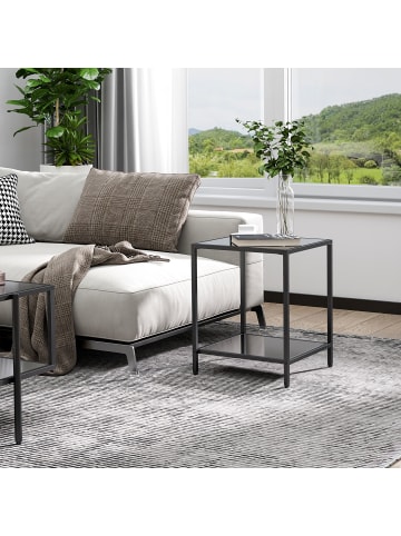 HOMCOM Beistelltisch-40L x 40B x 50H cm-Schwarz