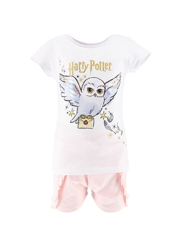 Harry Potter Schlafanzug kurz Hedwig - Harry Potter  in Weiß-Rosa