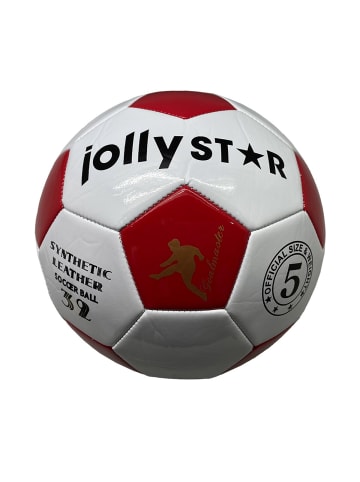COFI 1453 JollyStar Soccer Euro Ball – Größe 5, Semi Pro, 350g in Weiß