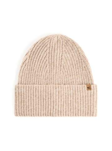 Camel Active Warme Mütze aus Wollmischung in Beige