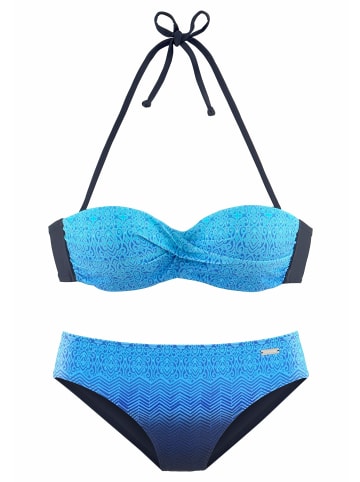 LASCANA Bügel-Bandeau-Bikini in blau