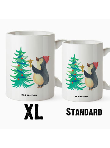 Mr. & Mrs. Panda Kakaotasse Pinguin Weihnachtsbaum ohne Spruch in Weiß