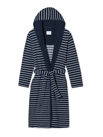 Schiesser Bademantel Feather Terry in navy