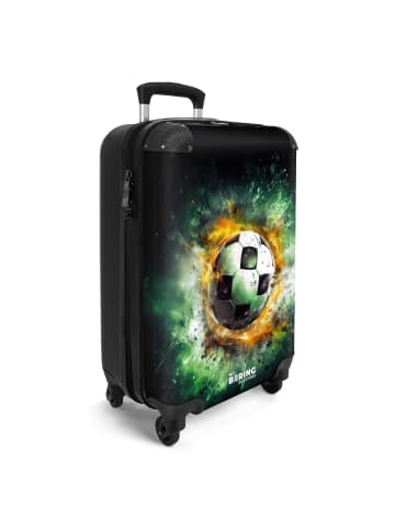 NoBoringSuitCases Suitcase, Koffer, Reisekoffer Fußball orange grün