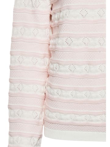 Sidona Damen Cardigan in Zartrosa Wollweiss