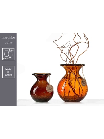 Ritzenhoff & Breker Vase Marokko Wabe 24,5 cm in braun