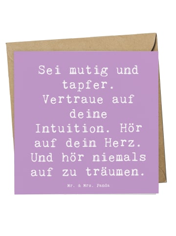 Mr. & Mrs. Panda Grußkarte Spruch Mutig zu sich selbst stehen mi... in Lavendeltraum