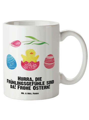 Mr. & Mrs. Panda Riesenkaffeetasse Küken Schlüpfen mit Spruch in Weiß