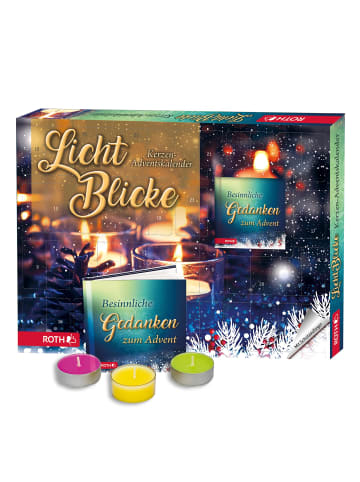 ROTH Kerzen-Adventskalender - Lichtblicke - mit Buch in Bunt