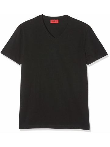 Hugo Boss V-Kragen T-Shirt für Herren in schwarz