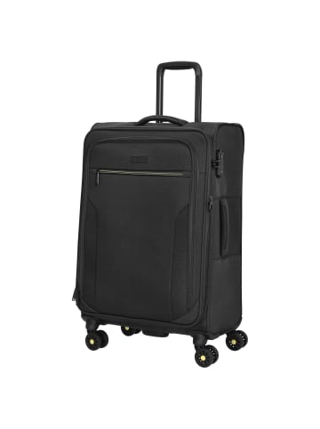D&N Travel Line 9704 - 4-Rollen-Trolley M 68 cm erw. (grey) in schwarz