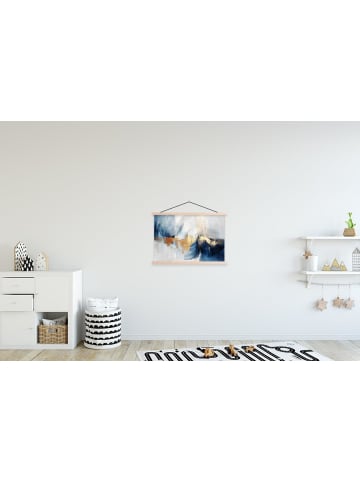 MuchoWow Poster mit Leiste Abstrakt gold